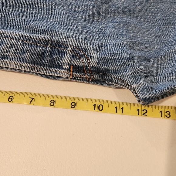 Levi's Mens Medium Wash Button Fly 501 Jeans Size 40x30 Straight Leg Minimalist - Picture 10 of 14